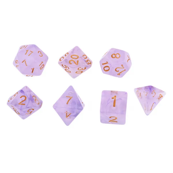 STK7pcs 보석 아크릴 다방면 주사위 다면체 주사위 d \u0026 d trpg 게임, 자