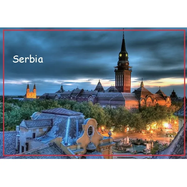 장식 선물 사진 자석 7854mm subotica 세르비아 금속 포장 기념품 자석 20085 관광 기념품 선물
