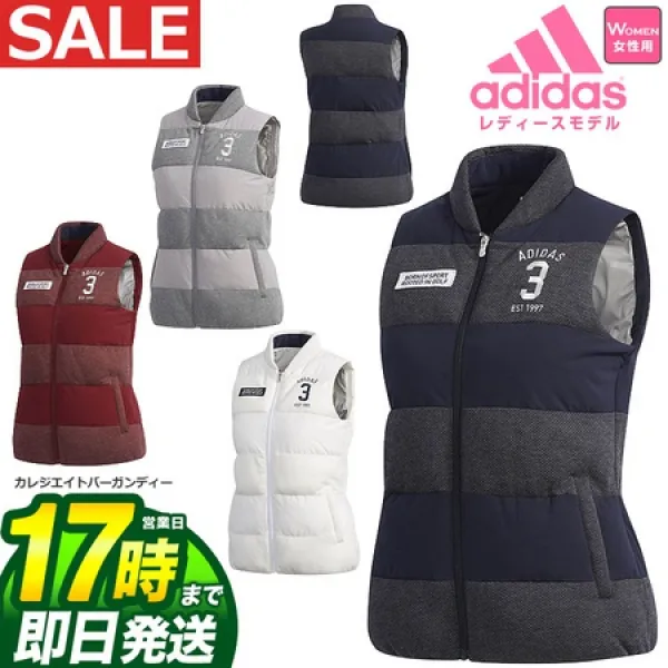 FG50％OFF반액 이하 추동 모델 아디다스 골프 웨어 CCT23 JP adicross 헤리본 필 사모 베스트 중면-안솜 (, L