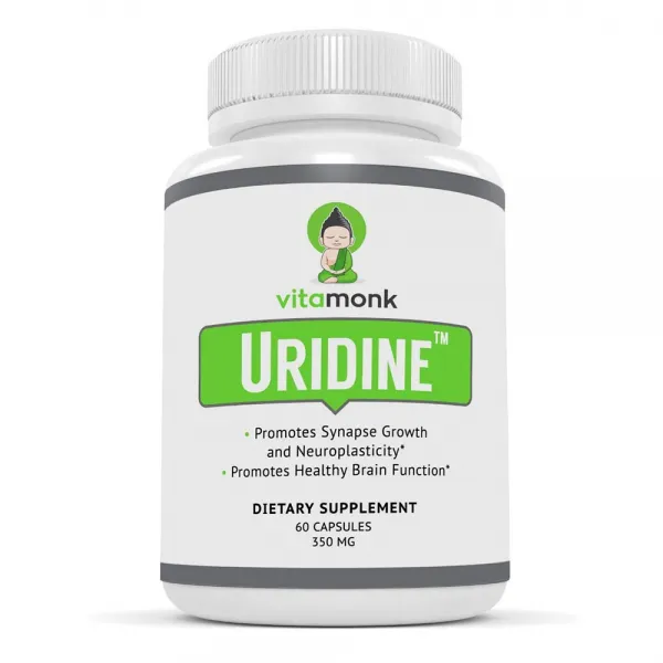 VitaMonk (2팩) 비타몽크 유리딘 일인산 350mg 60캡슐, 1mg, 2개