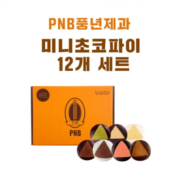 미니초코파이 12개 세트 | 전주 수제 초코파이 [PNB 풍년제과]
