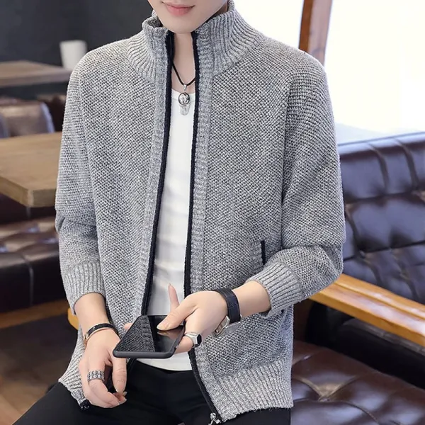 Tea Fishing남자 가디건 니트 오버핏