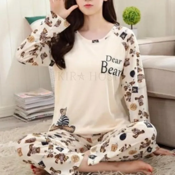Kirahosi 여성 겨울 잠옷 수면잠옷 상하의 세트 실내복 홈웨어 Q 36 Aubg8l9c