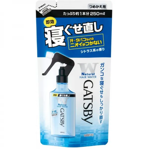 GATSBY (갸스비) 갸스비 잠버릇 다시 워터 리필 용 250ml, 1