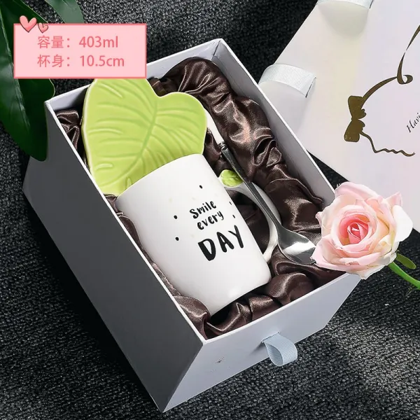 YIJIAJI 주방용품 도자기 머그컵 34153638, 하트 선물세트 smile every
