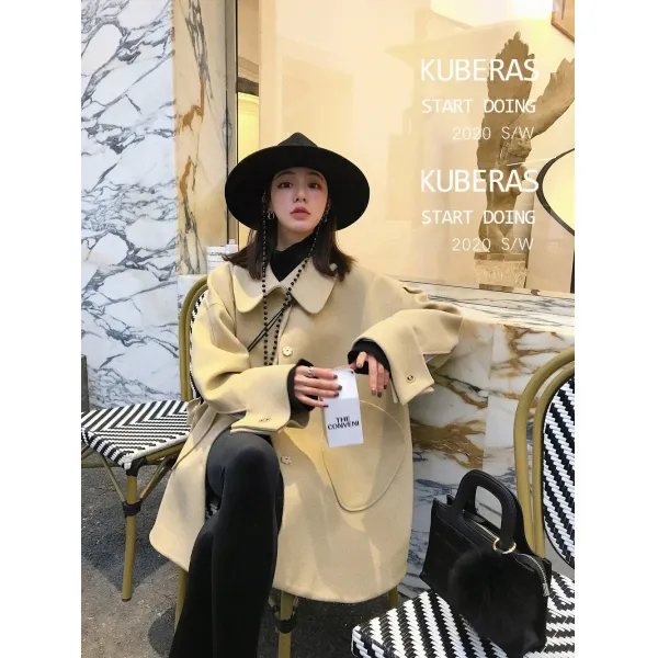 KUBERAS 비주얼 담당 급속히 불어나고 간지나는 극A 아웃라인 셔츠소매 부드럽고 찰기가 여성