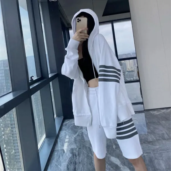 커플 후드티셔츠 중국 4개의 와플을 고집하다 맨투맨 여성 캐주얼 헤드 탑코트 와이드 루즈핏 라운드넥 겨울 2592109498