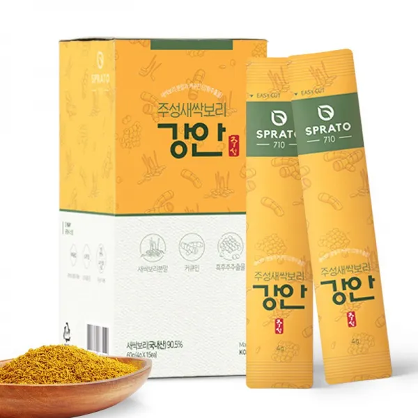 주성 새싹보리 강안 스틱과립형 1상자+4상자(선물세트) 커큐민 함량 최대, 1box, 60g