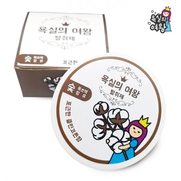 욕실의여왕 숯목초액함유 생활탈취제 클린코튼향 탈취제, 230g