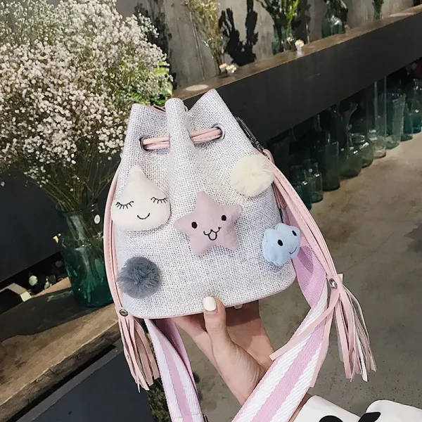 씨엔에이치 여름 스타장식 라탄백 미니 복조리백 버킷백 숄더백