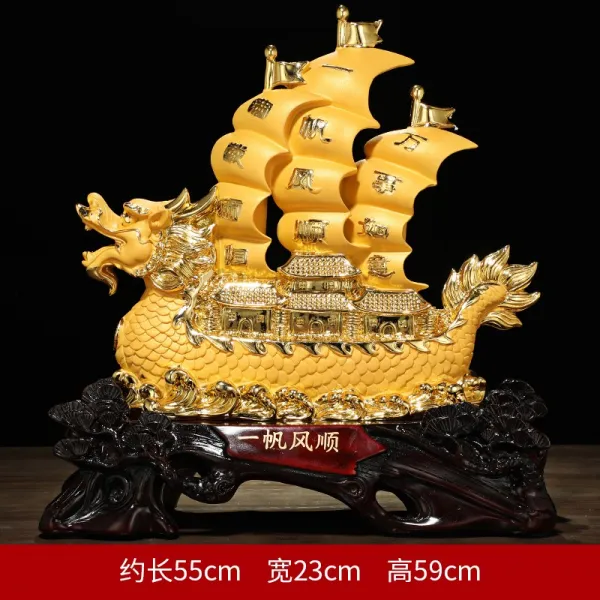 Mar.22 202번 순풍에 돛 단 돛단배들 용선공예품 거실 사장님 테이블과 술장 장식품 개업 선물z 라 지 사이즈 순풍 골 드 