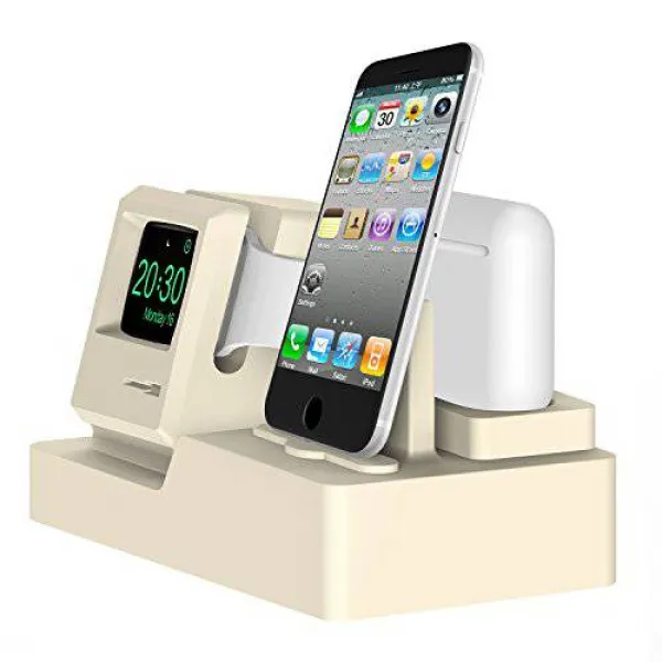 iClassic Mac 1984 Apple 시계 스탠드 충전 스테이션 독 iWatch AirPod 충, 상세내용참조