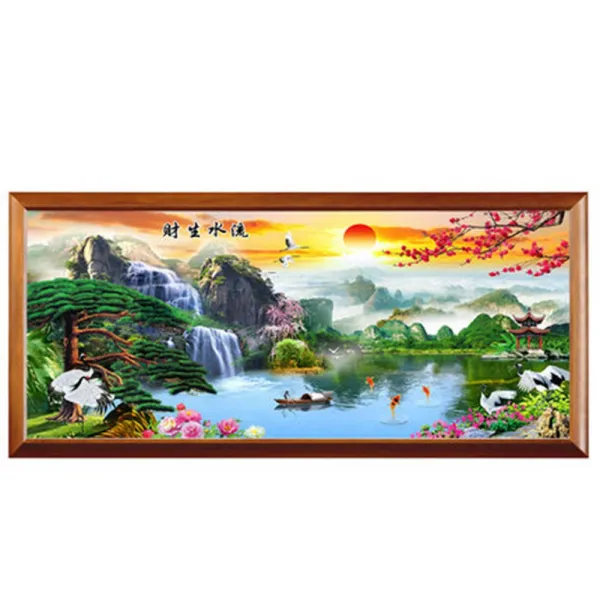 더라이트 거실용 보석십자수 산수화 DIY 구슬세트 20040606 구슬/비즈/DIY 키트, 120*52cm