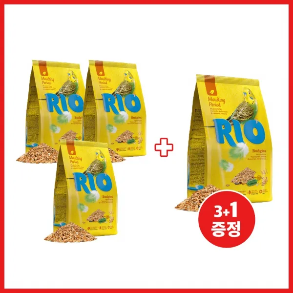 [새모이]리오 사랑앵무/잉꼬 깃털 영양모이 1kg x 4개 /참새/비둘기