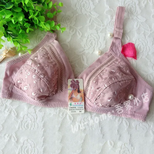 브라 중년 큰컵 브래지어 얇은스타일 노인 면직물 빅사이즈 어머니 내복 와이어 여름