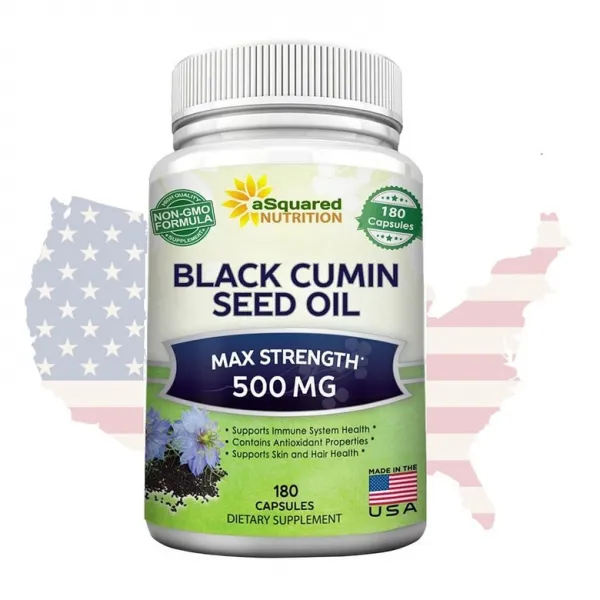 aSquared Nutrition 어스퀘어뉴트리션 흑종초 블랙커민 씨드 오일 500mg 180캡슐(병당 약3-6개월), 1mg, 1개