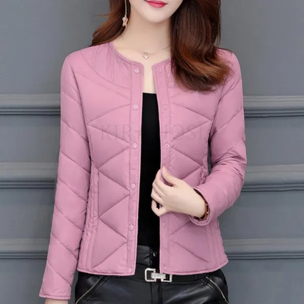 kirahosi 모던 여성 경량 다운 숏 패딩 점퍼 슬림핏 82호+덧신증정 V7v8fkr