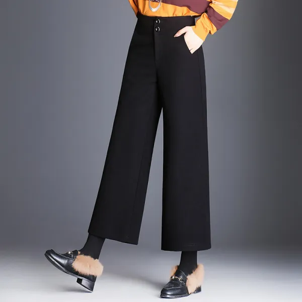 Hongduozi 여성 겨울 루즈핏 베이직 바지 44387512