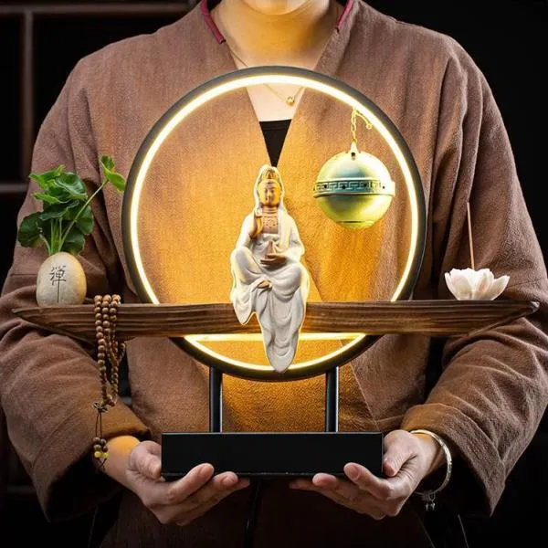 China 관세음보살 Led 불상 아미타불 석가모니 부처상 관세음 파란색 