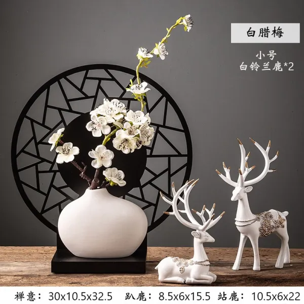 사슴 화병 셋트 동양적인 인테리어 Q