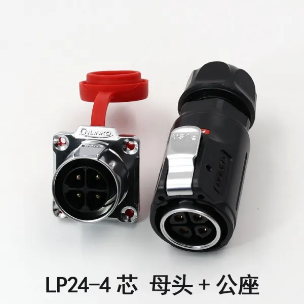 능과 항공 소켓 LP24 재포장 방수 연결기 34 솜 10 바늘 12 고속 전원 꽂다, LP24-4 심모두 _공석 （재포장