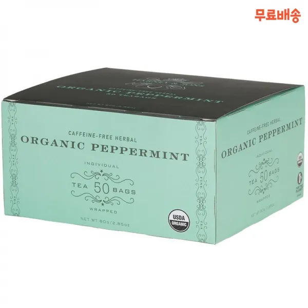 Harney & Sons 하니앤손스 오가닉 페퍼민트 허브티 50티백, 1개