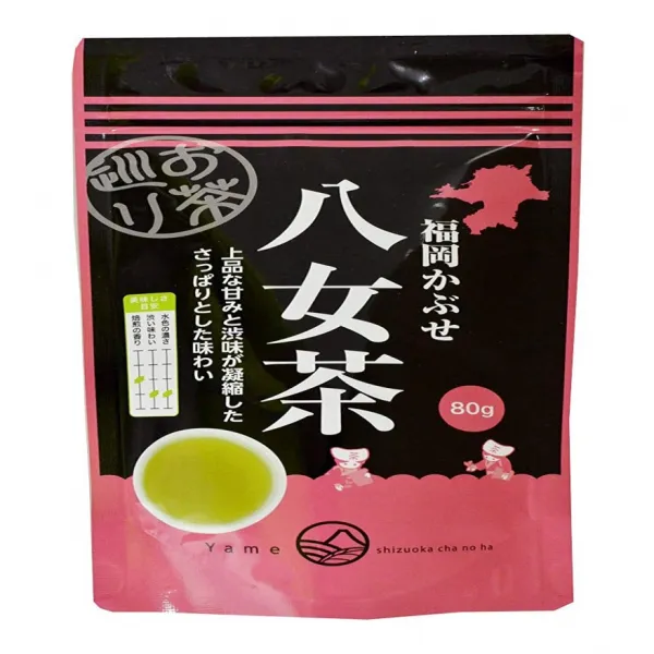 静岡茶の葉 お茶巡り福岡かぶせ八女茶 80g 시즈오카 차 잎 차 순회 후쿠오카 씌워 야메 차 80g, 1