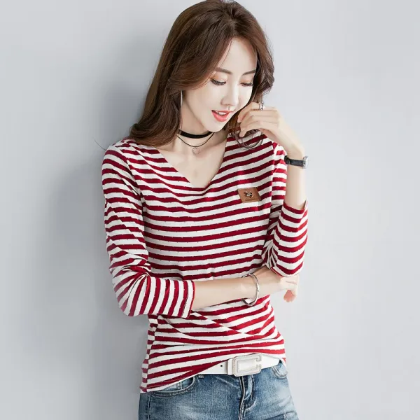  루앤리 여성 긴팔 티셔츠 브이넥 티 맨투맨 루즈핏 Dbd63 586561566336_bc5r