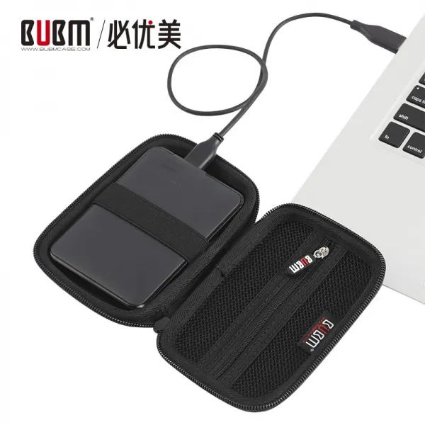 BUBM 모바일 하드 디스크 보희첩 도시바 WD 서부 데이터 2.5인치 경각 내장 하드 디스크 케이스 디지털 수납 주머니 EHD 블랙, 단일상품