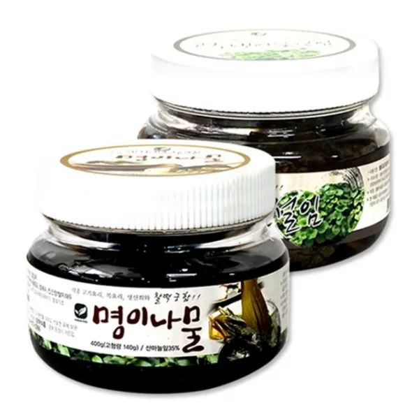 미소반 울릉도 자연산 명이나물 절임 400g 환상궁합 고추냉이잎 절임 300g 본상품선택