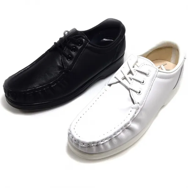 190425trm_ahi_6507835 컬러 : 끈화이트 | 사이즈 : 265 Cm102 남성간호화 가죽 컴포트화 효도화 남성패션화 효도신발 간호원신발 패션화