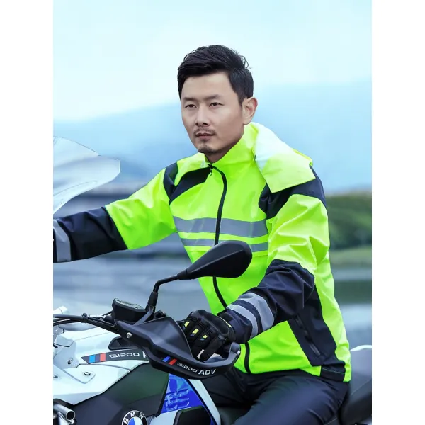 테리존 바른 방법 레인코트 남성 분체 폭우방지 비 유니폼 기수 사파리 두꺼운 방수커버 룩