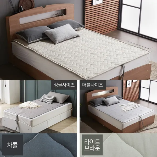 이노크아든 Emf 초슬림 온수매트 라이트브라운 200x145cm 분리 