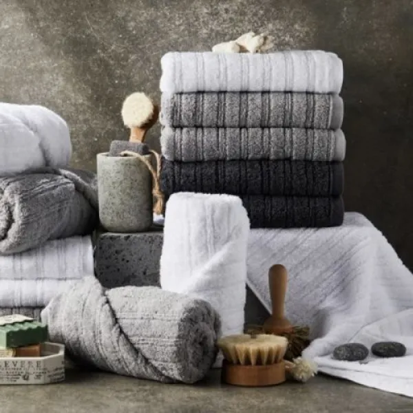  텐바이텐 소프트터치 40수 라인 호텔수건 190g 10매 옵션선택 40수라인수건190 다크그레이10매