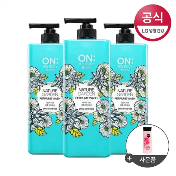 온더바디 퍼퓸 네이처가든바디워시900gX3개+특별구성체리바디워시180ml ID당1개, 없음, 상세설명 참조