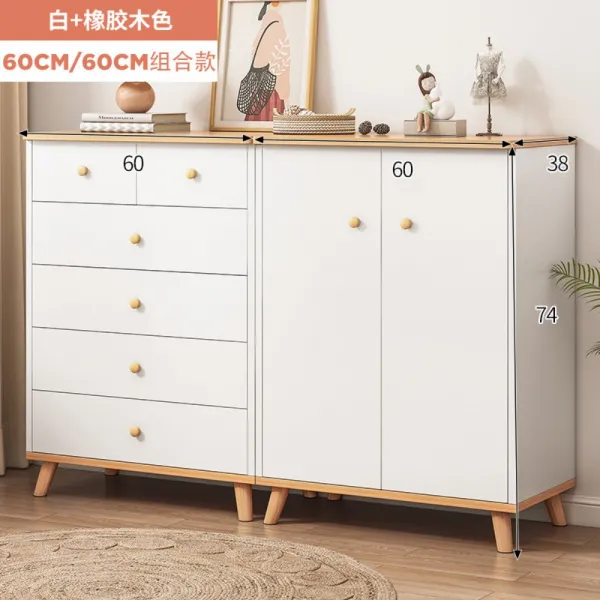 원목 조립 다기능 멀티 서랍장 벽 거실 옷장 침실 서랍 수납장 U. 듀얼 D+f타입 웜 120cm + 조립