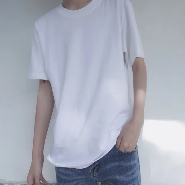 MG글로벌 반팔티셔츠 반소매티셔츠 반팔T셔츠 옷 돌림병 타입 순면 코튼 기초 이너 솔리드 무지 남성 같은스타일