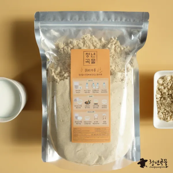 청년곡물 100% 볶은귀리가루 1kg, 2개, 1kg