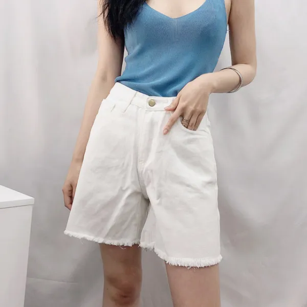 비위치 밑단 수술 면 반바지 S~2XL