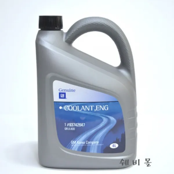 쉐보레 더뉴말리부 부동액 냉각수 적색 4L 93742647647, 1개, 4L 93742647