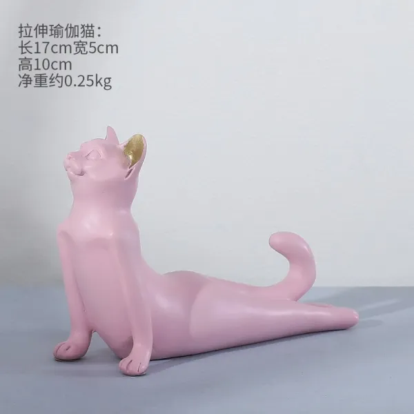 선샤인 그라프 트 신 타액 분비 고양이 북유럽 스타일 인테리어 소품 장식소품, 스트레치 핑크