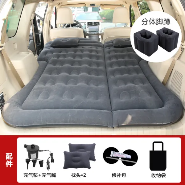 에어매트 510 360 310w730 530차량용 공기충전침대 자동차 침대매트 뒷줄 SUV공기침대, T09-터프터 블랙색 배차 전기펌프+발가락양말 쭈그려앉기
