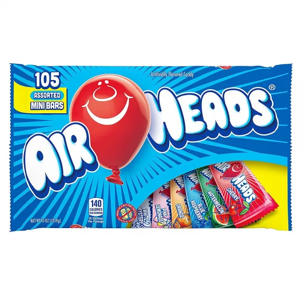 Airheads Halloween Candy Variety Bag 개별포장 할로윈 캔디 버라이어티백 8팩 오트밀 페인트 눈깔 금연 임산부간식 사탕, 1set