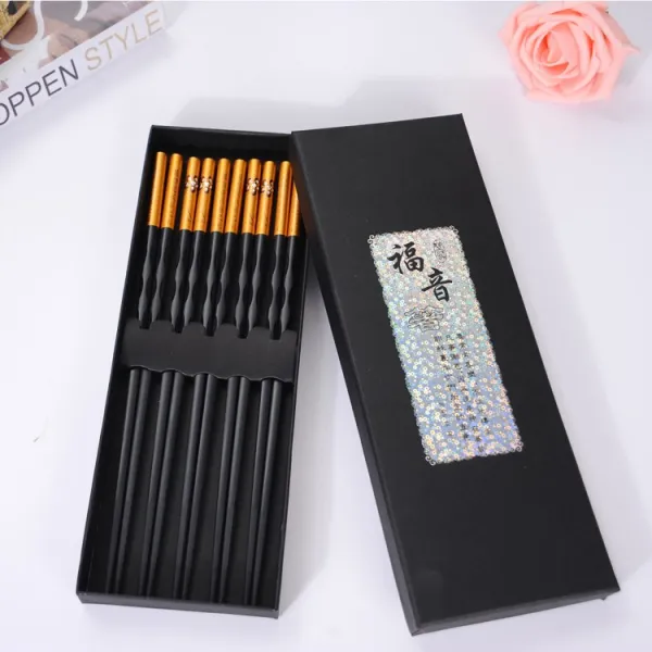 기독교용품 기독교 예수님 선물 그리스도 주요내부 생활용품 식기 고급 에반게리온 젓가락 T02 그리스도 우리 가족의 주인 . 금 합금 젓가락