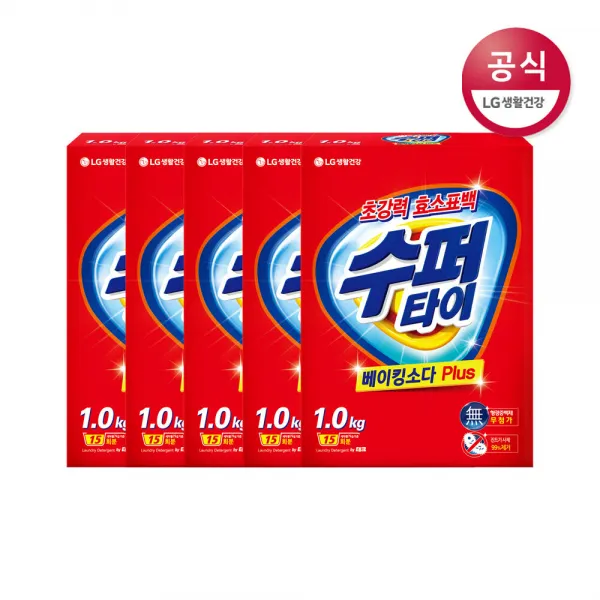 [신세계TV쇼핑]LG생활건강 수퍼타이 카톤 1kg x5개, 1