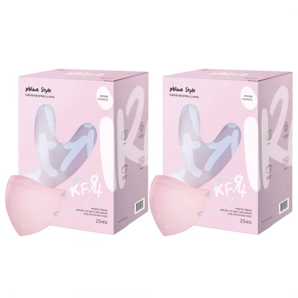 이로와 KF94 새부리형 마스크 초소형 핑크 소형S, 50매