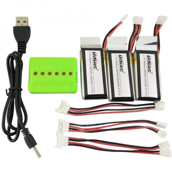 3PCS 3.7Vx2 350mah 리튬 배터리 + 균형 충전기 + 변환 라인 UDIRC U818A WiFi FPV U845A U945 WiFi에 적, 단일상품