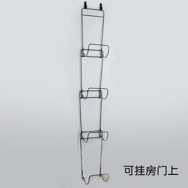 가방걸이 문뒤 가방수납 매직 행거 고리구멍 가정용 아이디어 벽면 벽결이형 정리대 옷장 캐비닛, T04-높이추가 블랙 4단(문하생 뒤걸이 후크), 기본