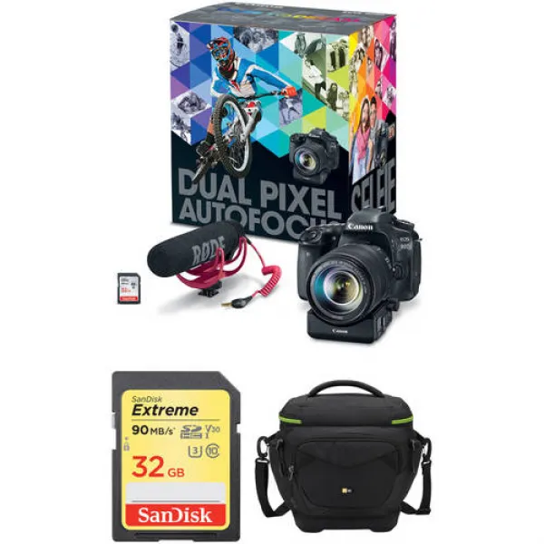 Canon EOS 80D DSLR Camera with 18-135mm Lens Video Creator Kit with Ac, 상세내용참조