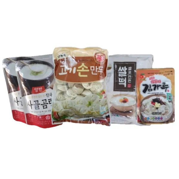 기획)푸드마켓24 떡만두국세트 방아골)고기손만두 / 김가루, 떡만두국세트(김가루 미포함)